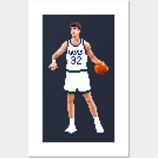 Christian Laettner Pixel Standing Posters and Art